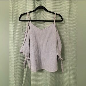 Striped Cold Shoulder Top